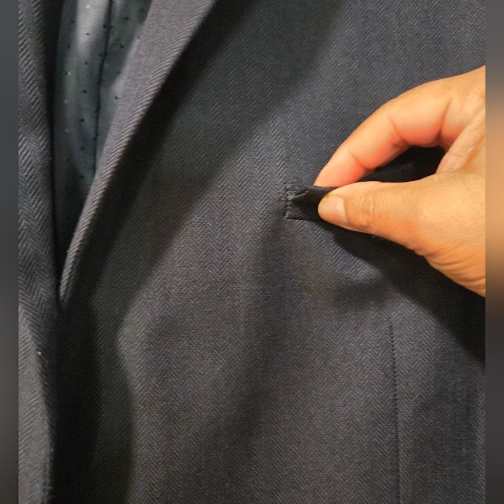 Kenneth Cole Reaction Black Sport Coat with Notched Lapels - Picture 3 of 7